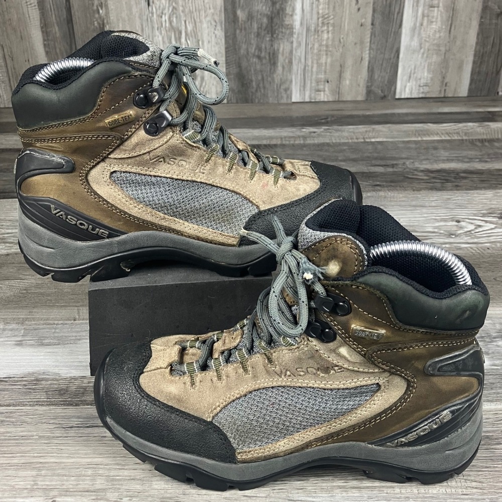 Vasque 7433 Gore-Tex Vibram Brown Leather Hiking Boots Womens 7M